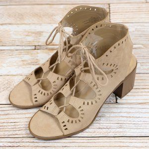 Mossimo Lace-up Block Heel Shoes Women's 9.5